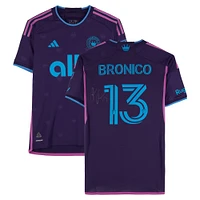 Brandt Bronico Charlotte FC Autographed Match-Used #13 Purple adidas Jersey from the 2024 MLS Season - Size M