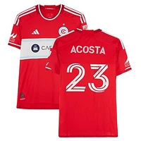 Kellyn Acosta Chicago Fire Autographed Match-Used #23 Red adidas Jersey from the 2024 MLS Season - Size M