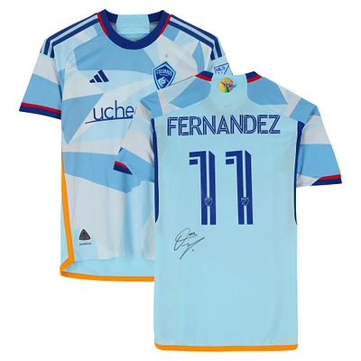 Omir Fernandez Colorado Rapids Autographed Match-Used #11 Blue adidas Jersey from the 2024 MLS Season - Size S