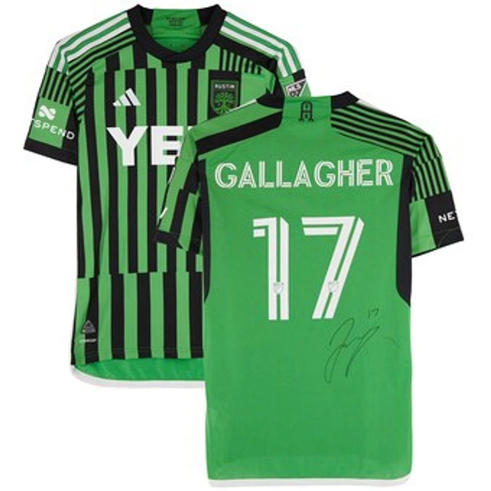 Jon Gallagher Austin FC Autographed Match-Used #17 Green adidas Jersey from the 2024 MLS Season - Size S