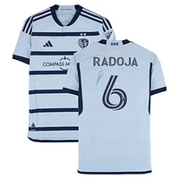 Nemanja Radoja Sporting Kansas City Autographed Match-Used #6 Blue adidas Jersey from the 2024 MLS Season - Size M