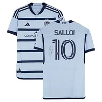 Daniel Salloi Sporting Kansas City Autographed Match-Used #10 Blue adidas Jersey from the 2024 MLS Season - Size M