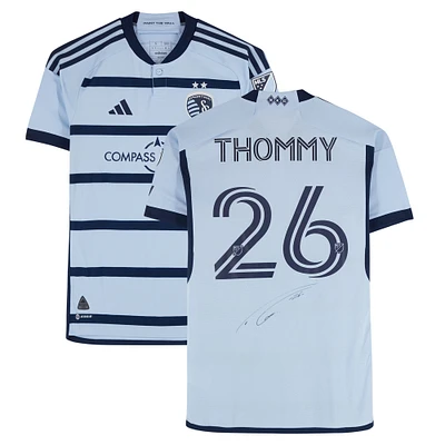 Erik Thommy Sporting Kansas City Autographed Match-Used #26 Blue adidas Jersey from the 2024 MLS Season - Size S