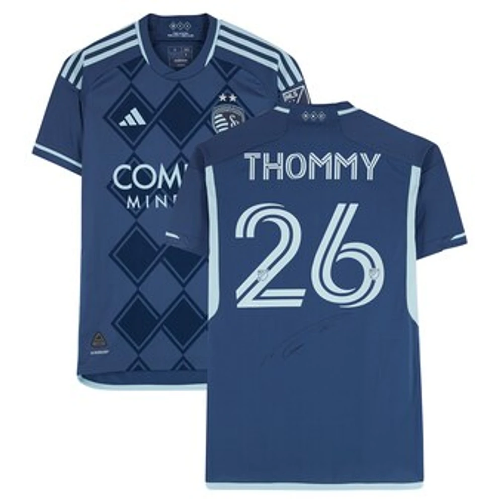 Erik Thommy Sporting Kansas City Autographed Match-Used #26 Navy adidas Jersey from the 2024 MLS Season - Size S