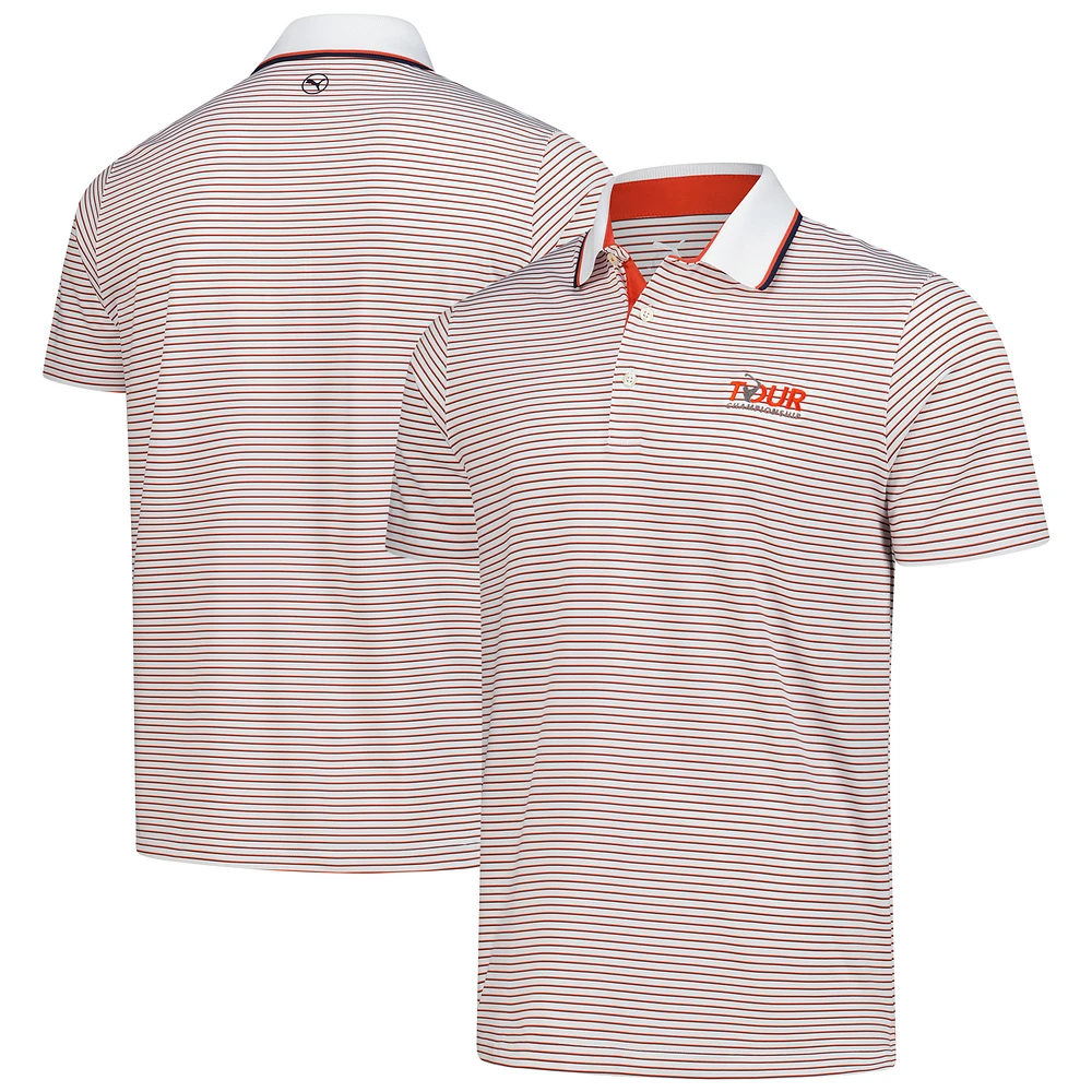 Men's Puma White TOUR Championship MATTR Elevated Stripe Polo