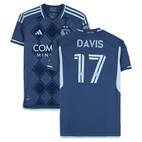 Jake Davis Sporting Kansas City Autographed Match-Used #17 Navy adidas Jersey from the 2024 MLS Season - Size M