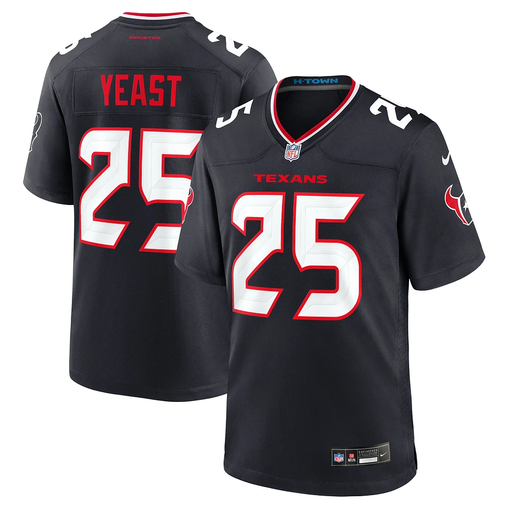 Men's Nike Russ Yeast  Navy Houston Texans Team Game Jersey