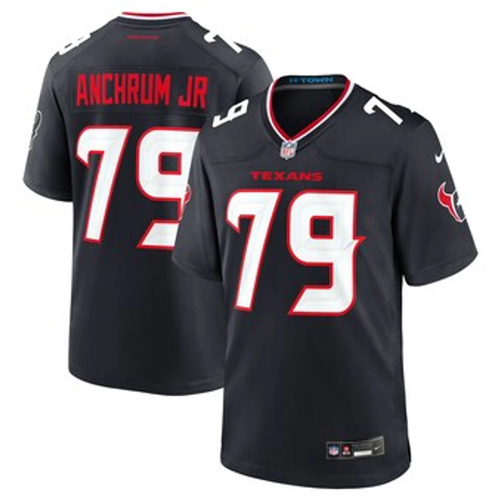 Men's Nike Tremayne Anchrum Jr.  Navy Houston Texans Team Game Jersey