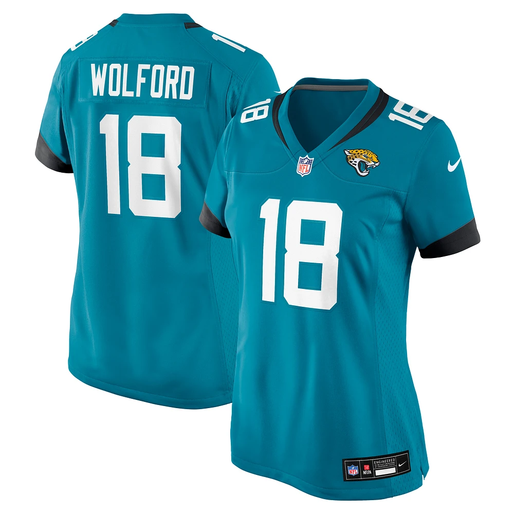 Women's Nike John Wolford  Teal Jacksonville Jaguars Team Game Jersey