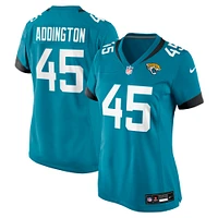 Women's Nike Tucker Addington  Teal Jacksonville Jaguars Team Game Jersey