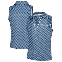 Girls Youth Puma Navy THE PLAYERS Scallop Print CLOUDSPUN Sleeveless Polo