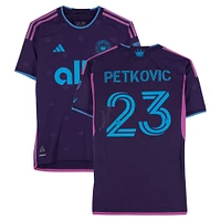 Nikola Petković Charlotte FC Autographed Match-Used #23 Purple adidas Jersey from the 2024 MLS Season - Size M