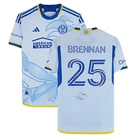 Luke Brennan Atlanta United FC Autographed Match-Used #25 Blue adidas Jersey from the 2024 MLS Season - Size M