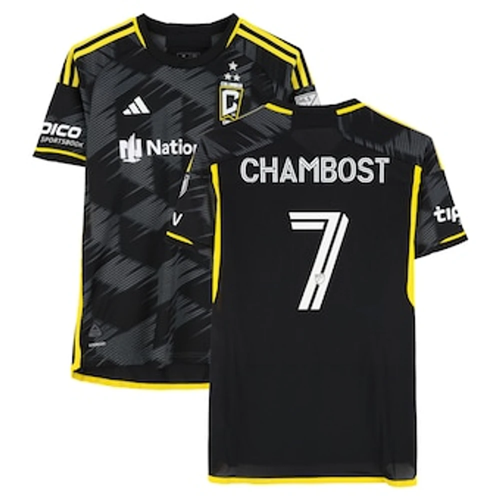 Dylan Chambost Columbus Crew Match-Used #7 Black adidas Jersey from the 2024 MLS Season - Size M