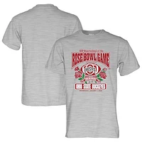 Men's Blue 84  Heather Gray Ohio State Buckeyes College Football Playoff 2025 Rose Bowl T-Shirt