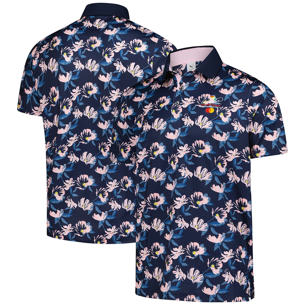 Men's Puma Navy Arnold Palmer Invitational Springs Floral Polo