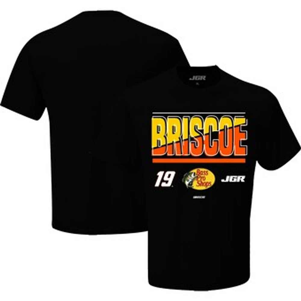 Men's Joe Gibbs Racing Team Collection Black Chase Briscoe Bass Pro Shops Name & Number T-Shirt