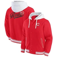 Men's Darius Rucker Collection by Fanatics  Red Cincinnati Reds Full-Snap Hooded Jacket