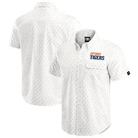 Men's Darius Rucker Collection by Fanatics  Cream Detroit Tigers Printed Button-Down Top