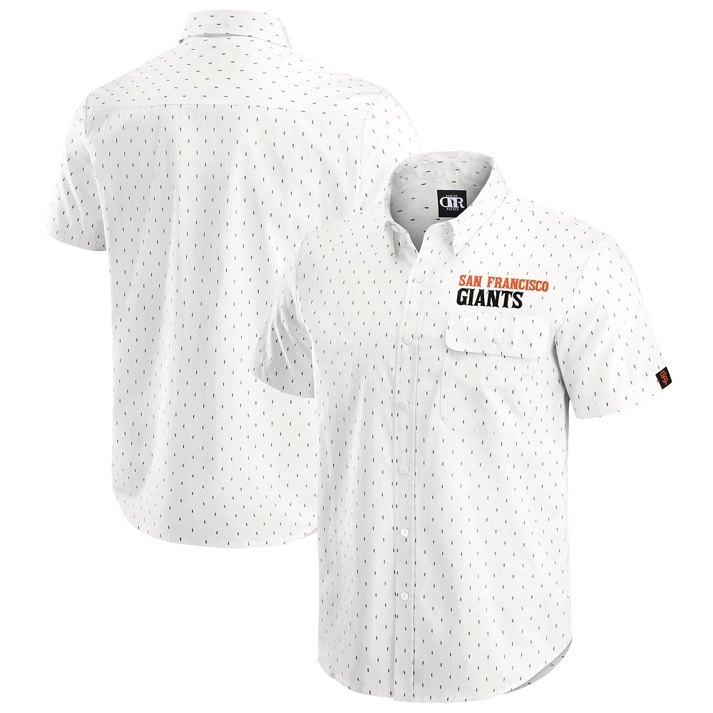 Men's Darius Rucker Collection by Fanatics Cream San Francisco Giants Printed Button-Down Top