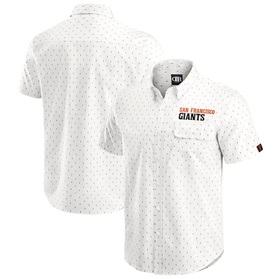 Men's Darius Rucker Collection by Fanatics  Cream San Francisco Giants Printed Button-Down Top