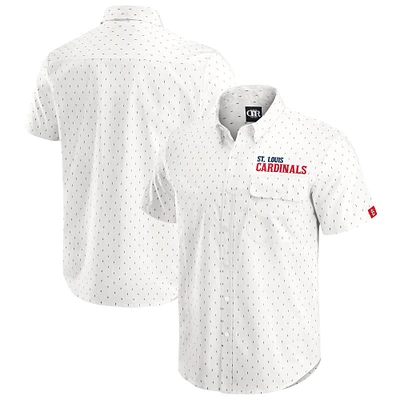 Men's Darius Rucker Collection by Fanatics  Cream St. Louis Cardinals Printed Button-Down Top