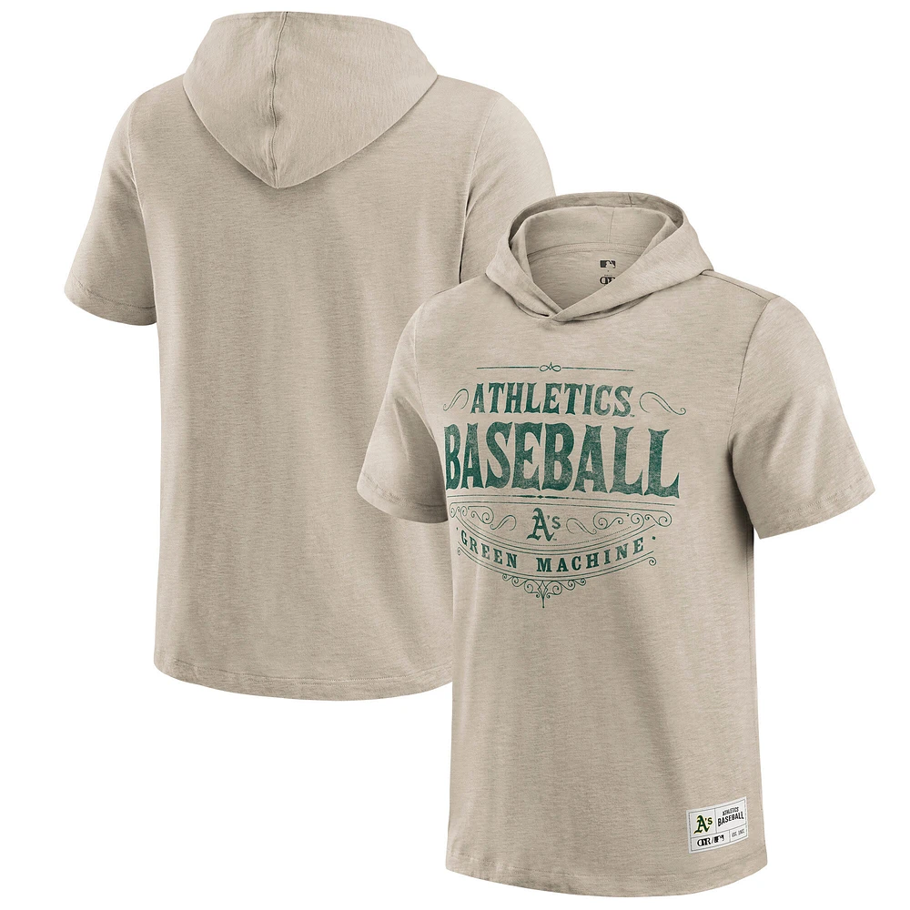 Men's Darius Rucker Collection by Fanatics Tan Oakland Athletics Hooded T-Shirt