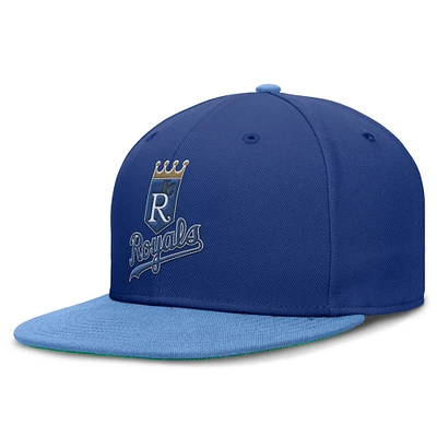 Men's Nike  Royal/Light Blue Kansas City Athletics Cooperstown Collection True Primetime Two-Tone Performance Fitted Hat