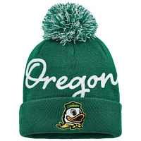 Women's Fanatics Green Oregon Ducks Excel Cuffed Knit Hat with Pom