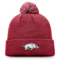 Men's Top of the World Cardinal Arkansas Razorbacks Team Logo Cuffed Knit Hat with Pom