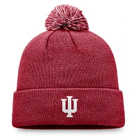 Men's Top of the World Crimson Indiana Hoosiers Team Logo Cuffed Knit Hat with Pom