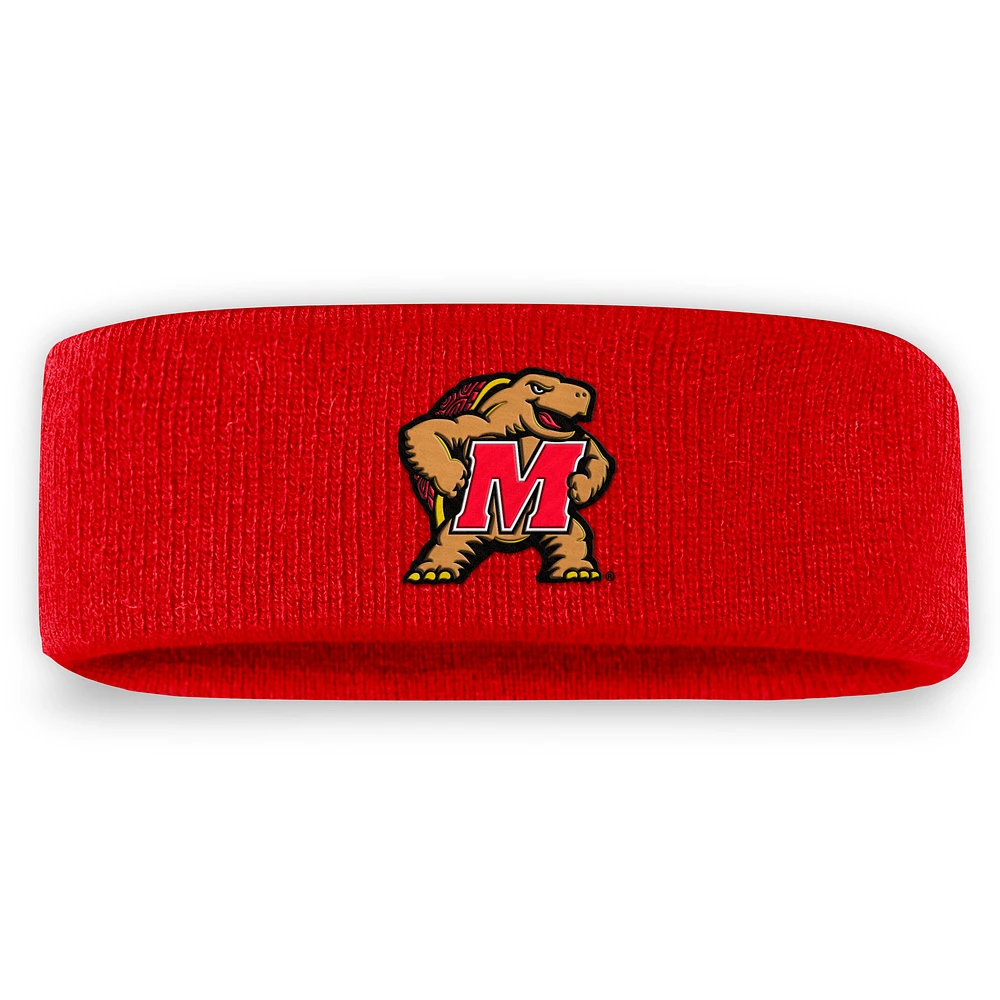 Men's Top of the World Red Maryland Terrapins Team Logo Knit Headband