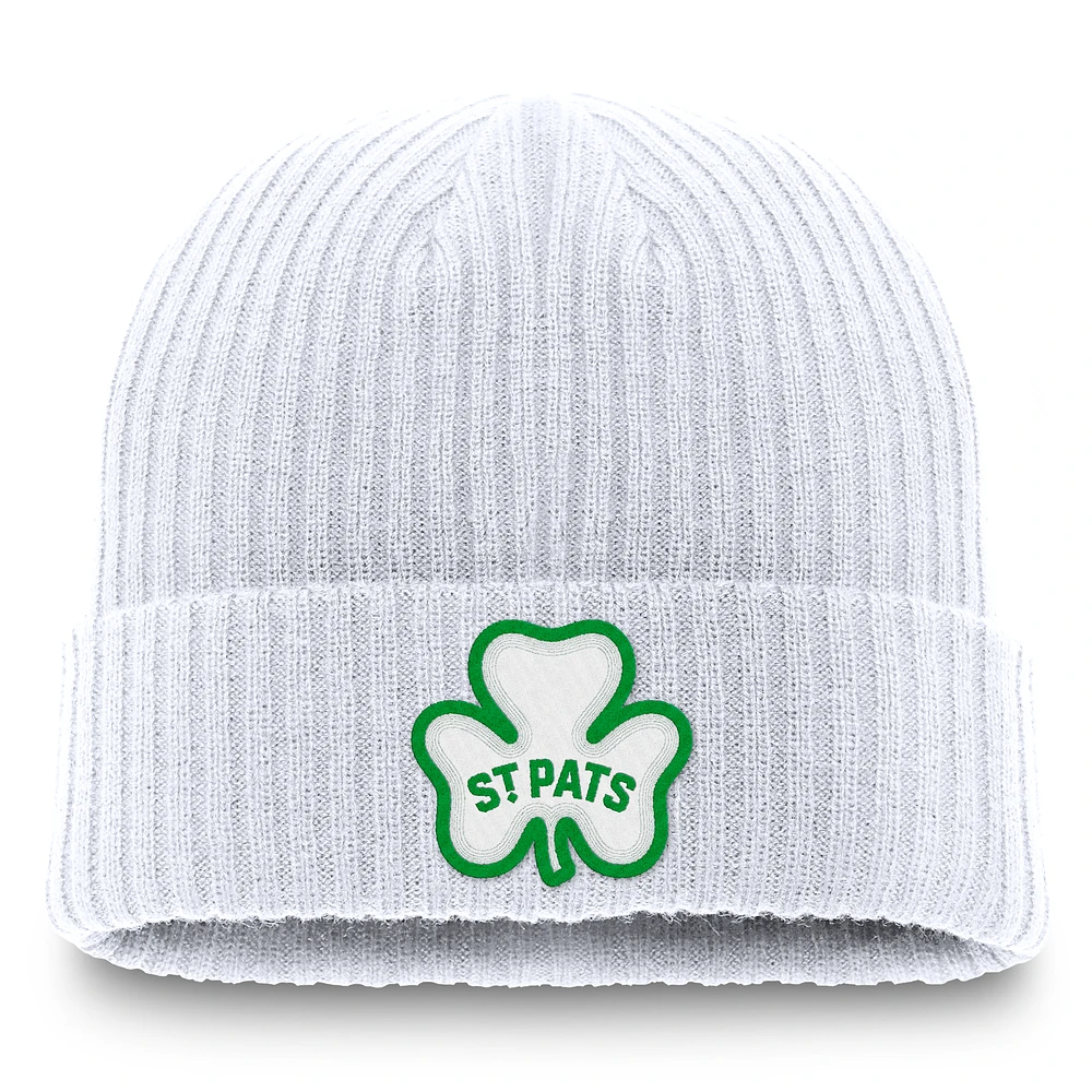 Men's Fanatics White Toronto St. Pats Component Cuffed Knit Hat