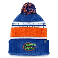 Men's Top of the World Royal Florida Gators Altitude Three-Tone Cuffed Knit Hat with Pom