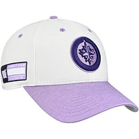 Men's Fanatics  White/Lavender Winnipeg Jets Authentic Pro Hockey Fights Cancer Adjustable Hat
