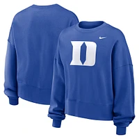 Women's Nike Royal Duke Blue Devils Oversized Essential Pullover Sweatshirt