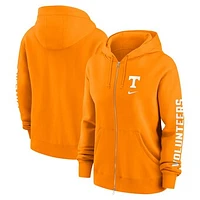 Women's Nike  Tennessee Orange Volunteers Oversize Lockup Phoenix Full-Zip Hoodie Jacket