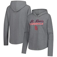 Women's Fanatics  Heather Gray St. Louis Cardinals Fleece Pullover Hoodie
