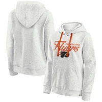 Women's Fanatics  Oatmeal Philadelphia Flyers True Classics Quilted Pullover Hoodie