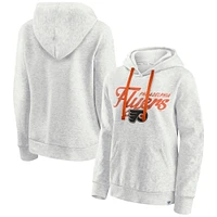 Women's Fanatics  Oatmeal Philadelphia Flyers True Classics Quilted Pullover Hoodie