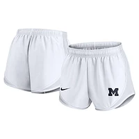 Women's Nike  White Michigan Wolverines Performance Tempo Shorts