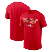 Men's Nike Scarlet Ohio State Buckeyes College Football Playoff 2024 National Champions UND12PUTED T-Shirt