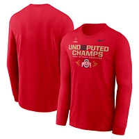 Men's Nike Scarlet Ohio State Buckeyes College Football Playoff 2024 National Champions UND12PUTED Long Sleeve T-Shirt