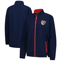 Women's Fanatics  Navy Florida Panthers Authentic Pro Full-Zip Coaches Jacket