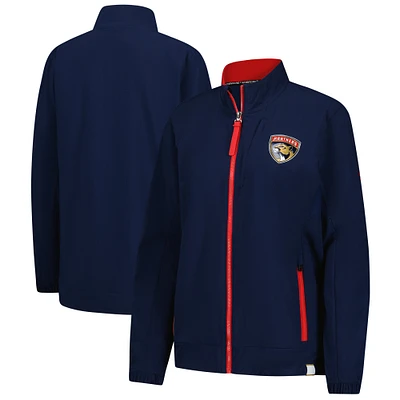 Women's Fanatics  Navy Florida Panthers Authentic Pro Full-Zip Coaches Jacket