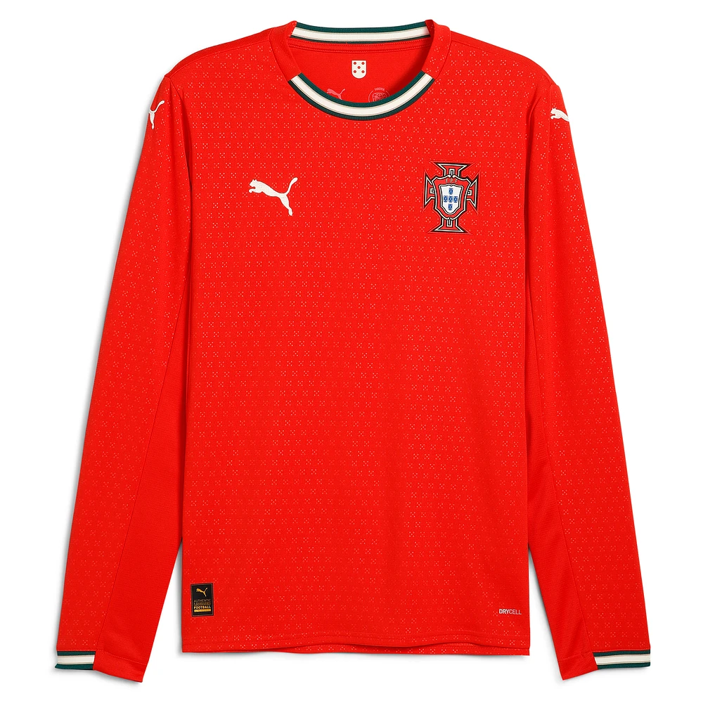 Men's Puma  Red Portugal National Team 2025 Home Replica Long Sleeve Jersey