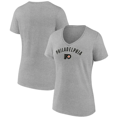 Women's Fanatics Gray Philadelphia Flyers V-Neck T-Shirt