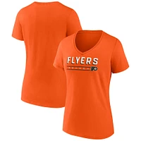 Women's Fanatics Orange Philadelphia Flyers V-Neck T-Shirt