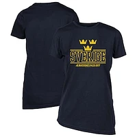 Women's Levelwear Navy Sweden 2025 4 Nations Face-Off Birch Asymmetrical T-Shirt