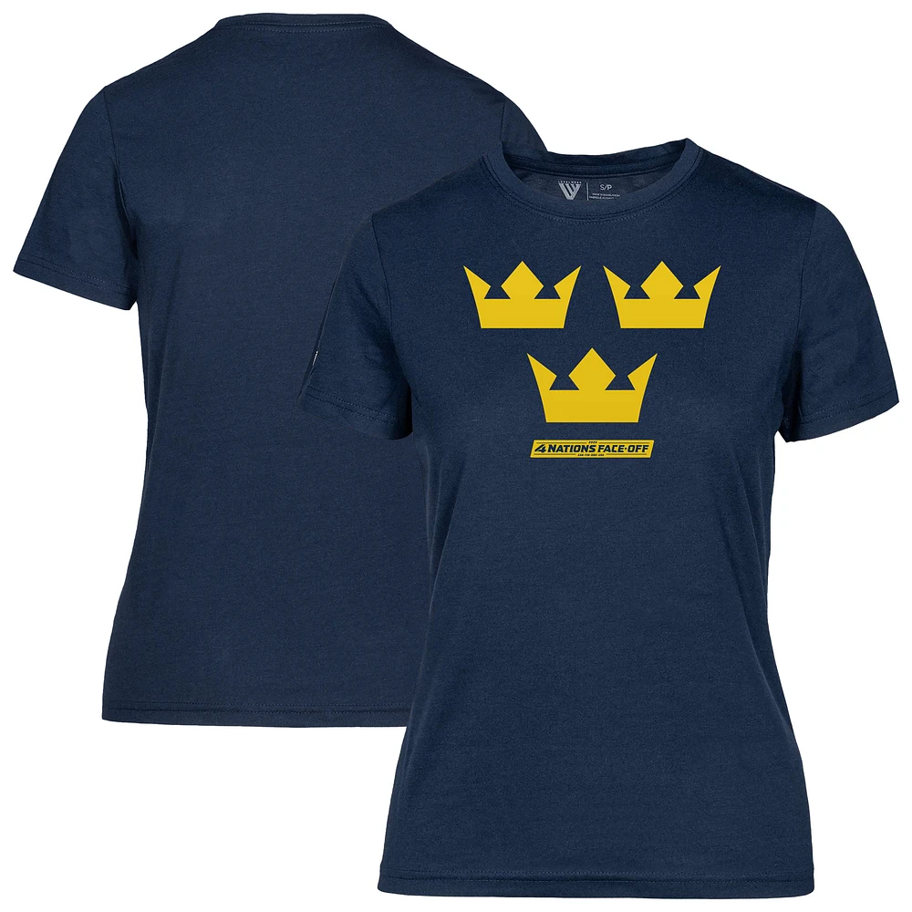 Women's Levelwear Navy Sweden 2025 4 Nations Face-Off Maddox T-Shirt